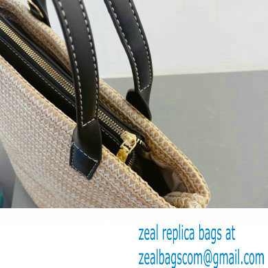 CELINE raffia TRIOMPHE tote bag black 2023 - Click Image to Close