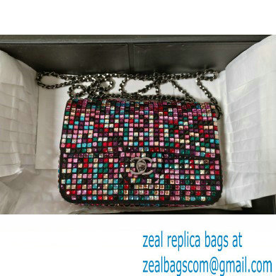 CHANEL MULTICOLOR CRYSTALS MINI FLAP BAG AS4142 2023