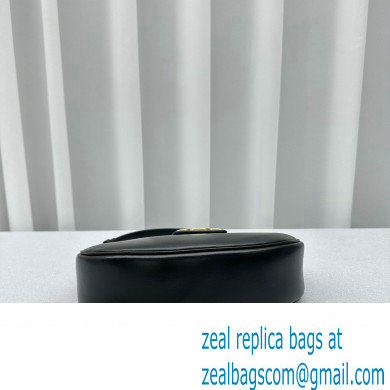 Celine Ava Triomphe Soft Bag in Smooth Calfskin Black