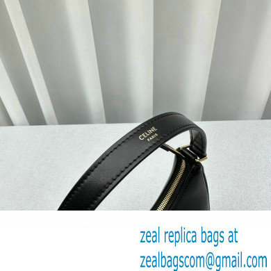 Celine Ava Triomphe Soft Bag in Smooth Calfskin Black