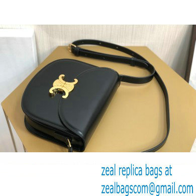 Celine BESACE CLEA BAG in Shiny calfskin 110413 Black