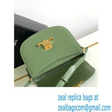 Celine BESACE CLEA BAG in Shiny calfskin 110413 Green - Click Image to Close