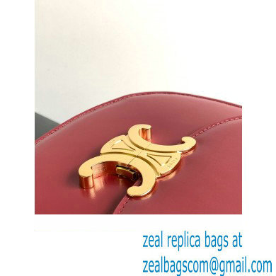 Celine BESACE CLEA BAG in Shiny calfskin 110413 Red