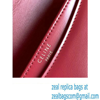 Celine BESACE CLEA BAG in Shiny calfskin 110413 Red - Click Image to Close