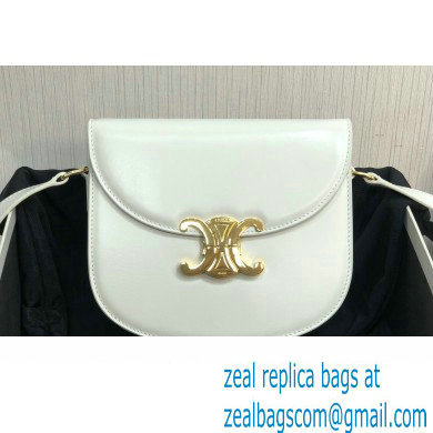 Celine BESACE CLEA BAG in Shiny calfskin 110413 White