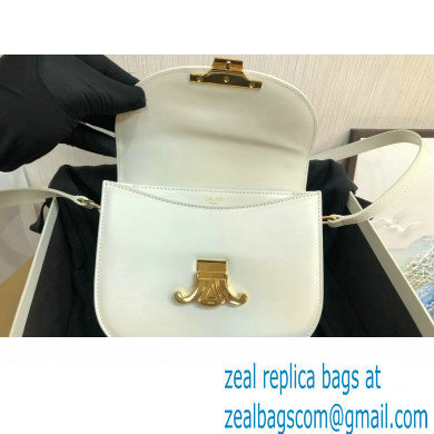 Celine BESACE CLEA BAG in Shiny calfskin 110413 White - Click Image to Close