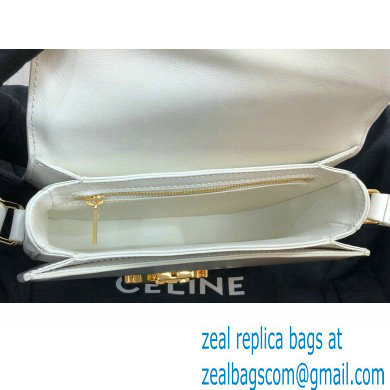 Celine BESACE CLEA BAG in Shiny calfskin 110413 White