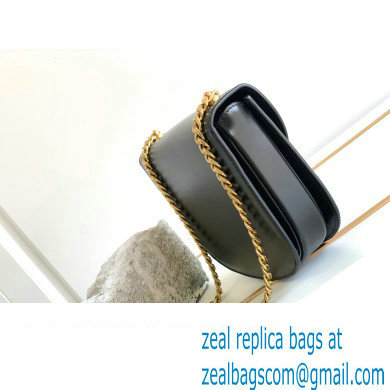 Celine CHAIN BESACE CLEA BAG in Shiny calfskin 110413 Black/Gold