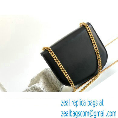 Celine CHAIN BESACE CLEA BAG in Shiny calfskin 110413 Black/Gold