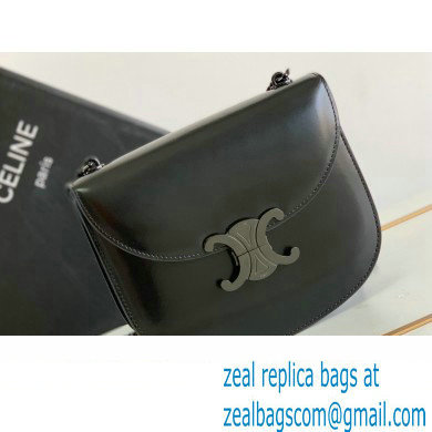 Celine CHAIN BESACE CLEA BAG in Shiny calfskin 110413 Black