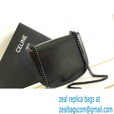 Celine CHAIN BESACE CLEA BAG in Shiny calfskin 110413 Black