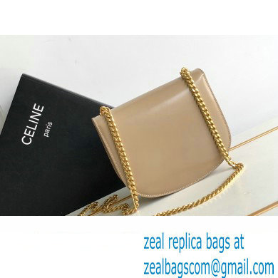 Celine CHAIN BESACE CLEA BAG in Shiny calfskin 110413 Nude - Click Image to Close