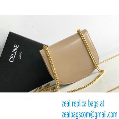 Celine CHAIN BESACE CLEA BAG in Shiny calfskin 110413 Nude