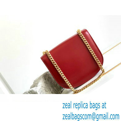 Celine CHAIN BESACE CLEA BAG in Shiny calfskin 110413 Red - Click Image to Close