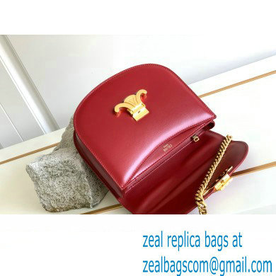 Celine CHAIN BESACE CLEA BAG in Shiny calfskin 110413 Red