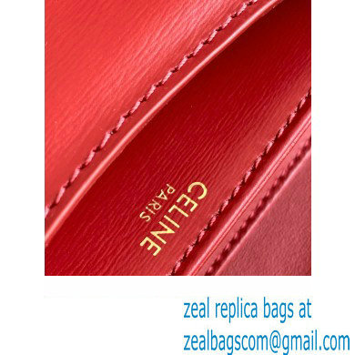 Celine CHAIN BESACE CLEA BAG in Shiny calfskin 110413 Red - Click Image to Close