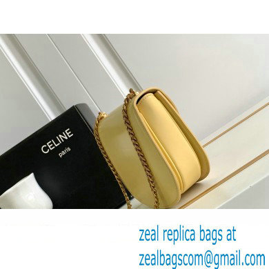 Celine CHAIN BESACE CLEA BAG in Shiny calfskin 110413 Yellow - Click Image to Close