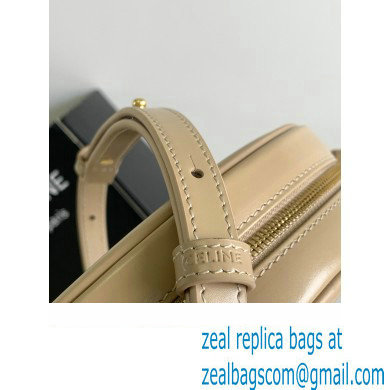 Celine CROSSBODY OVAL PURSE cuir triomphe in SMOOTH CALFSKIN 101703 Beige - Click Image to Close