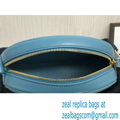 Celine CROSSBODY OVAL PURSE cuir triomphe in SMOOTH CALFSKIN 101703 Blue - Click Image to Close