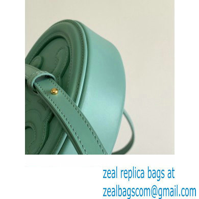 Celine CROSSBODY OVAL PURSE cuir triomphe in SMOOTH CALFSKIN 101703 Cyan - Click Image to Close