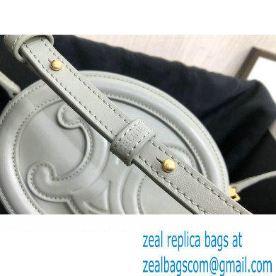 Celine CROSSBODY OVAL PURSE cuir triomphe in SMOOTH CALFSKIN 101703 Gray - Click Image to Close