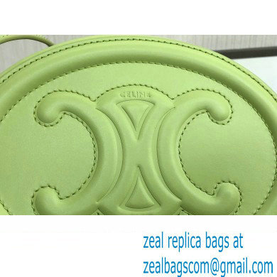 Celine CROSSBODY OVAL PURSE cuir triomphe in SMOOTH CALFSKIN 101703 Light Green - Click Image to Close