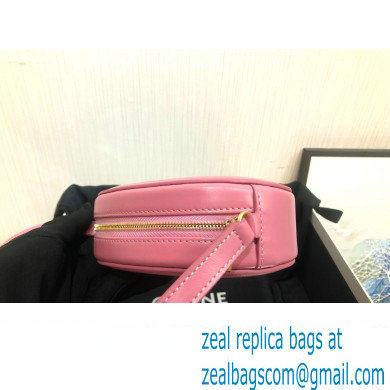 Celine CROSSBODY OVAL PURSE cuir triomphe in SMOOTH CALFSKIN 101703 Pink - Click Image to Close