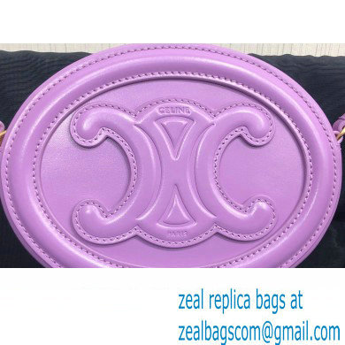 Celine CROSSBODY OVAL PURSE cuir triomphe in SMOOTH CALFSKIN 101703 Purple - Click Image to Close