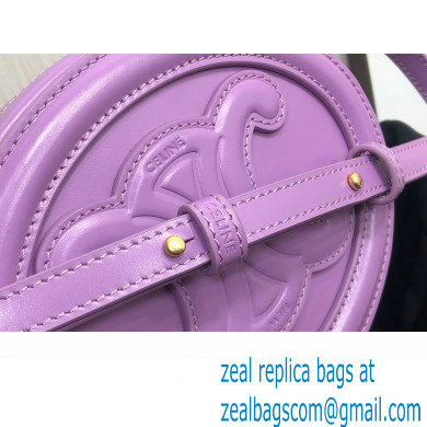 Celine CROSSBODY OVAL PURSE cuir triomphe in SMOOTH CALFSKIN 101703 Purple