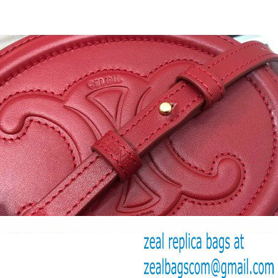 Celine CROSSBODY OVAL PURSE cuir triomphe in SMOOTH CALFSKIN 101703 Red