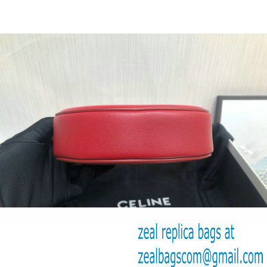 Celine CROSSBODY OVAL PURSE cuir triomphe in SMOOTH CALFSKIN 101703 Red - Click Image to Close