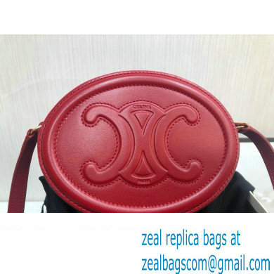 Celine CROSSBODY OVAL PURSE cuir triomphe in SMOOTH CALFSKIN 101703 Red - Click Image to Close