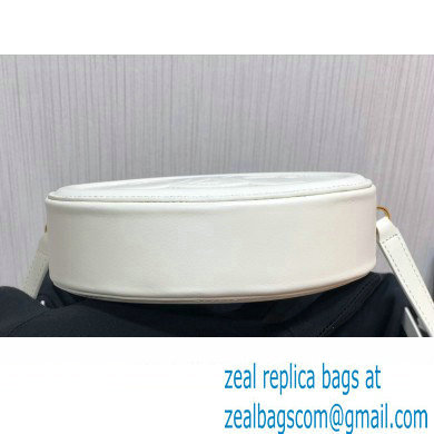 Celine CROSSBODY OVAL PURSE cuir triomphe in SMOOTH CALFSKIN 101703 White - Click Image to Close