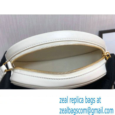 Celine CROSSBODY OVAL PURSE cuir triomphe in SMOOTH CALFSKIN 101703 White - Click Image to Close