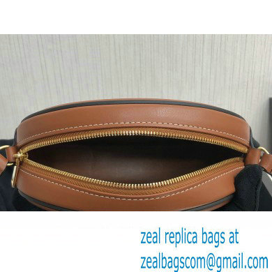 Celine CROSSBODY OVAL PURSE cuir triomphe in TEXTILE TRIOMPHE AND CALFSKIN Natural / Tan 101703