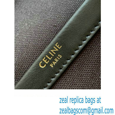 Celine Large Cabas Thais Bag In Textile With Triomphe And Calfskin 196762 Beige/Black 2023 - Click Image to Close