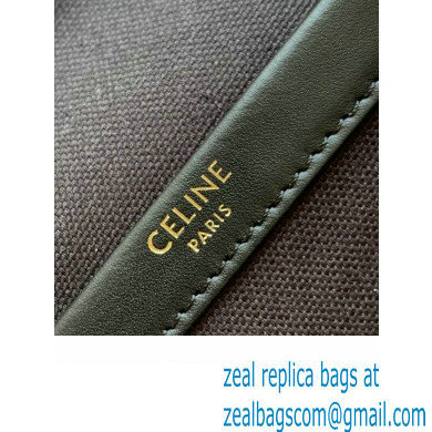 Celine Large Cabas Thais Bag In Textile With Triomphe And Calfskin 196762 Beige/Black 2023