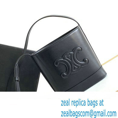 Celine MINI BUCKET CUIR TRIOMPHE Bag in SMOOTH CALFSKIN 10L433 Black