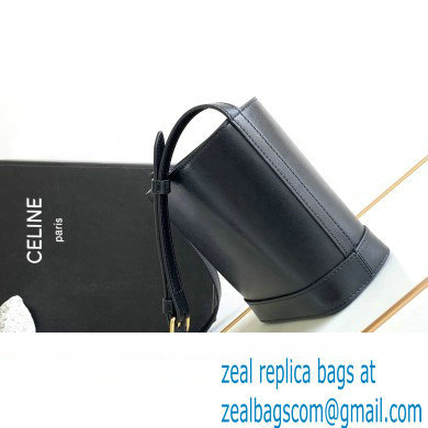 Celine MINI BUCKET CUIR TRIOMPHE Bag in SMOOTH CALFSKIN 10L433 Black - Click Image to Close