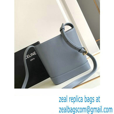Celine MINI BUCKET CUIR TRIOMPHE Bag in SMOOTH CALFSKIN 10L433 Blue Grey