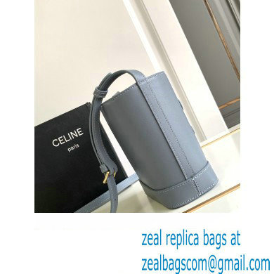 Celine MINI BUCKET CUIR TRIOMPHE Bag in SMOOTH CALFSKIN 10L433 Blue Grey - Click Image to Close