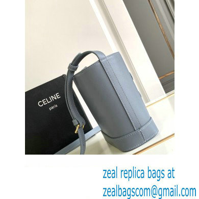 Celine MINI BUCKET CUIR TRIOMPHE Bag in SMOOTH CALFSKIN 10L433 Blue Grey