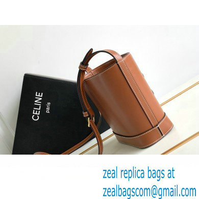 Celine MINI BUCKET CUIR TRIOMPHE Bag in SMOOTH CALFSKIN 10L433 Brown