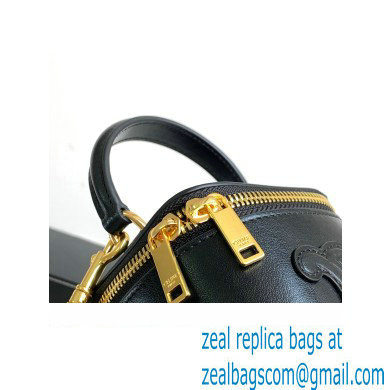 Celine MINI VANITY CASE CUIR TRIOMPHE Bag in SMOOTH CALFSKIN 10J763 Black - Click Image to Close