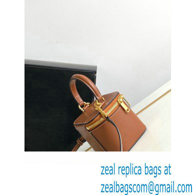 Celine MINI VANITY CASE CUIR TRIOMPHE Bag in SMOOTH CALFSKIN 10J763 Brown - Click Image to Close