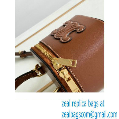 Celine MINI VANITY CASE CUIR TRIOMPHE Bag in SMOOTH CALFSKIN 10J763 Brown - Click Image to Close