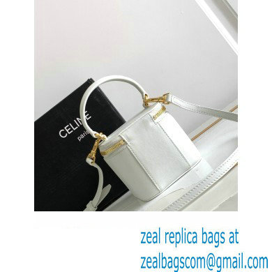 Celine MINI VANITY CASE CUIR TRIOMPHE Bag in SMOOTH CALFSKIN 10J763 White