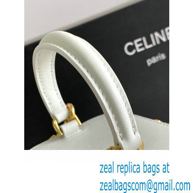 Celine MINI VANITY CASE CUIR TRIOMPHE Bag in SMOOTH CALFSKIN 10J763 White - Click Image to Close