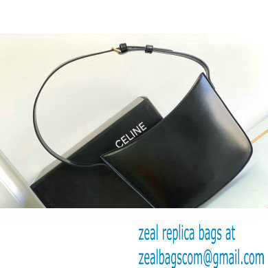 Celine Medium Celine Croque Bag in SHINY CALFSKIN 112273 Black - Click Image to Close