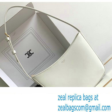 Celine Medium Celine Croque Bag in SHINY CALFSKIN 112273 White